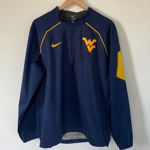 NWOT Nike WVU Mountaineers Water Repellant Quarter Zip Pullover